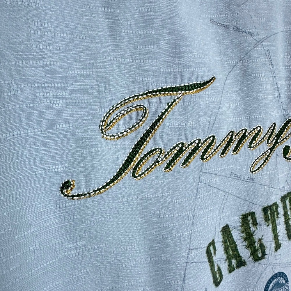 ð¥Tommy Bahama Mens 2011 Cactus League Spring Training Silk Shirt XL Blue MLB - Picture 8 of 12